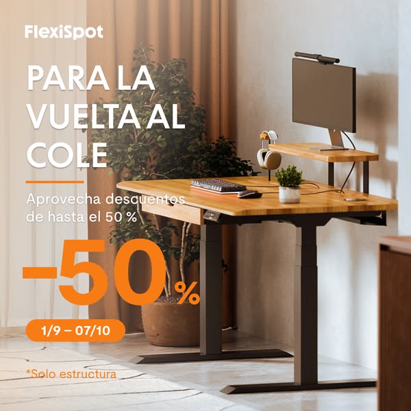 El escritorio para tu setup completo. Hasta -50% en estructura.