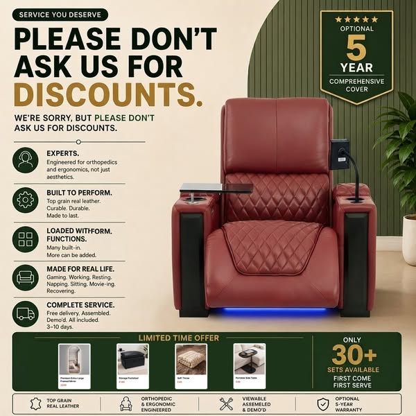Premium Comfort Isn’t Built Cheap.