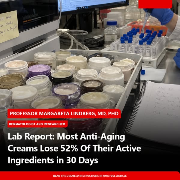 Lab Report: Most Anti-Aging Creams Lose 52% Of Their Active Ingredients in 30 Days