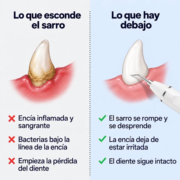 Limpieza dental en casa, sin anestesia