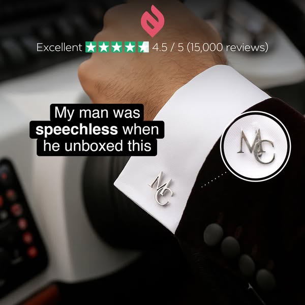 Custom-made Initial Cufflinks