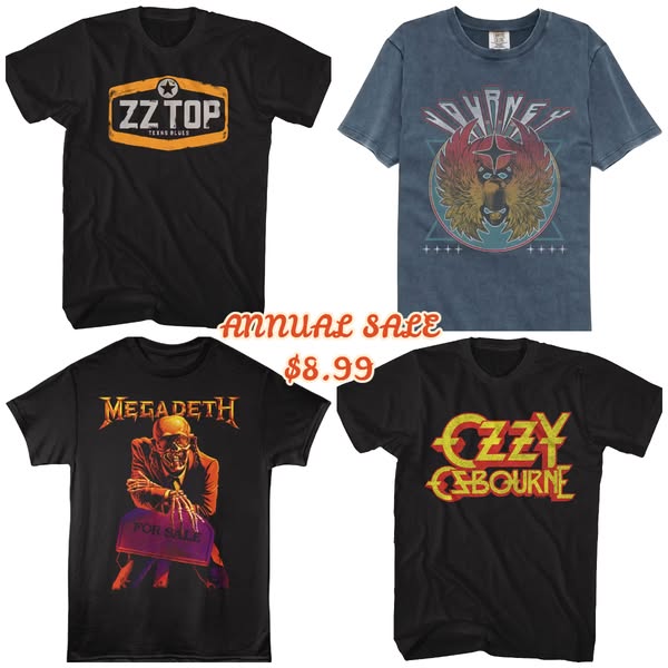 CLEARANCE SALE — ALL TEES $7.99!