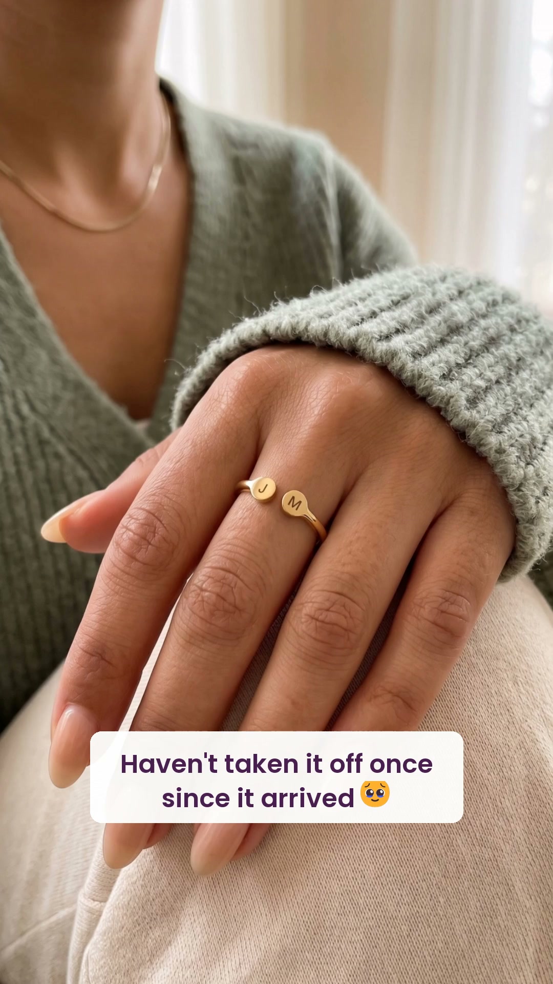 Your 2 Initials, Engraved on One Ring