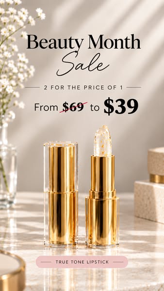 pH-Reacting Lipstick: BUY 1 GET 1 FREE!