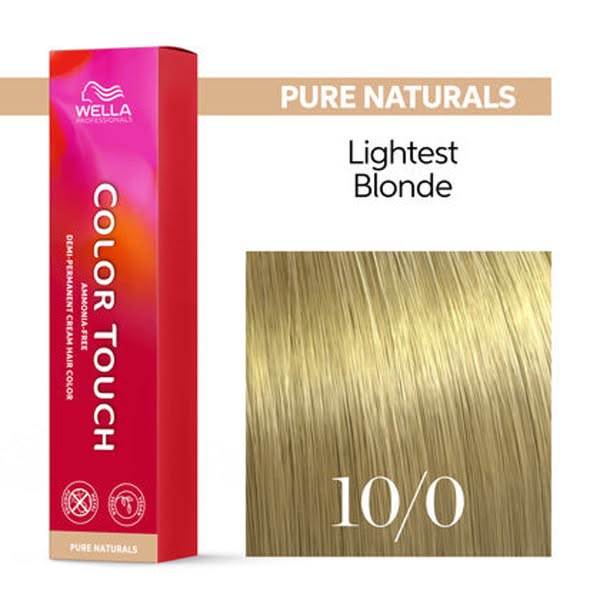 Wella Color Touch Pure Nat 10/0 — Demi-Permanent Hair Color, 60 ml