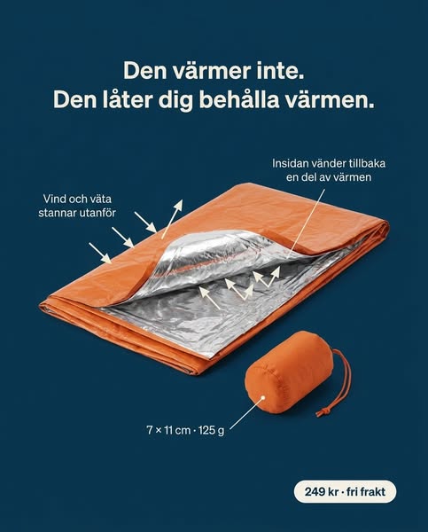 Den värmer inte. Den låter dig behålla värmen.