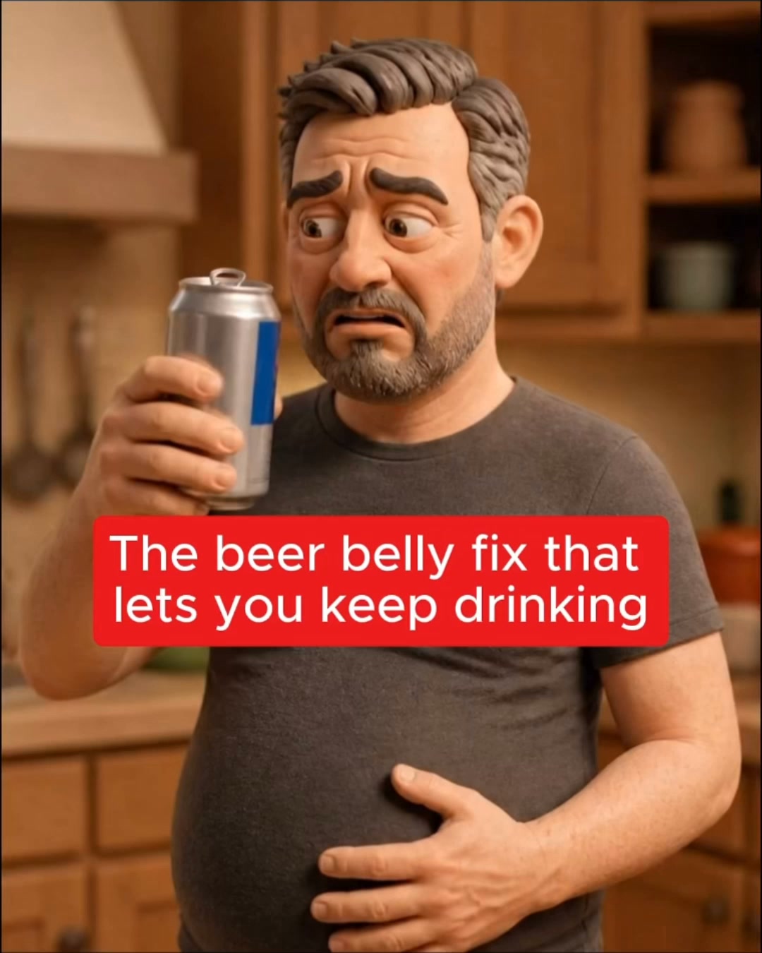 "I kept drinking beer and lost the belly."