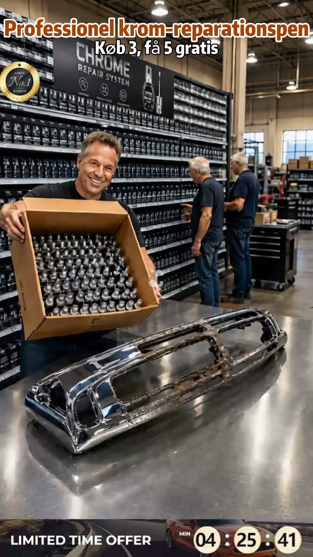 Professionel reparationspen til krom