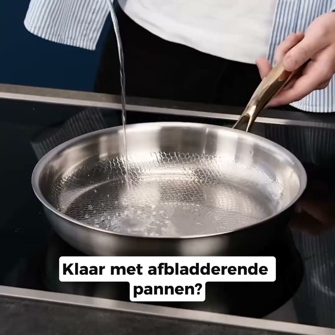 Klaar met afbladderende pannen? Kies voor puur titaan.