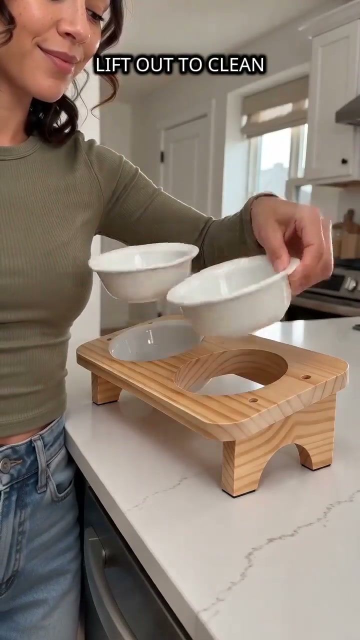 15° Elevated Dog Bowl Stand Better Posture at Every Meal