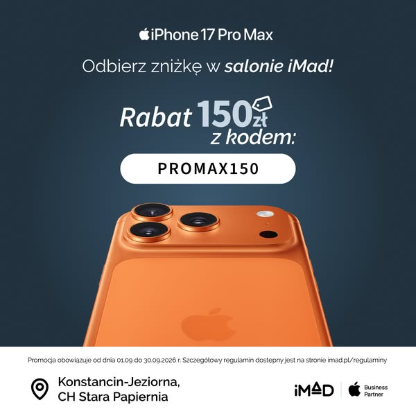 iPhone Pro Max 150 zł taniej