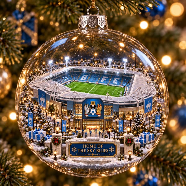 Rise & Fly Light-Up Football Christmas Globe Ornament