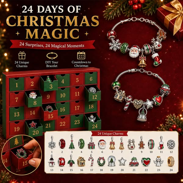 DIY CHRISTMAS ADVENT CALENDAR BRACELETS SET