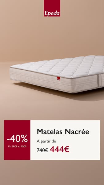 40% sur votre matelas