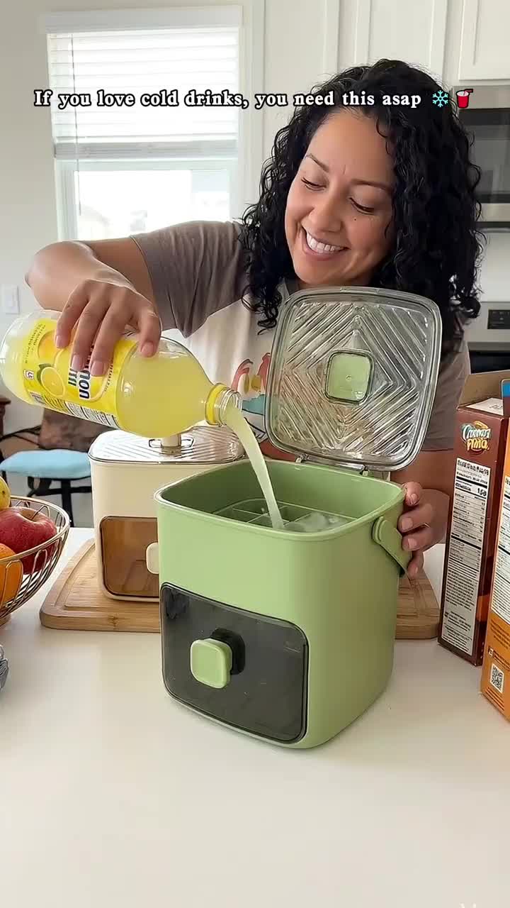 Handled Press-Type Ice Cube Tray (Double-Layer)