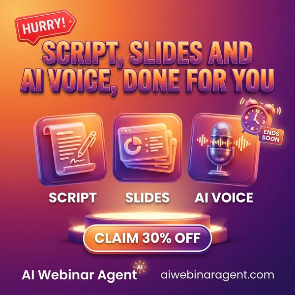 AI Webinar Agent Halloween Sale: 30% Off