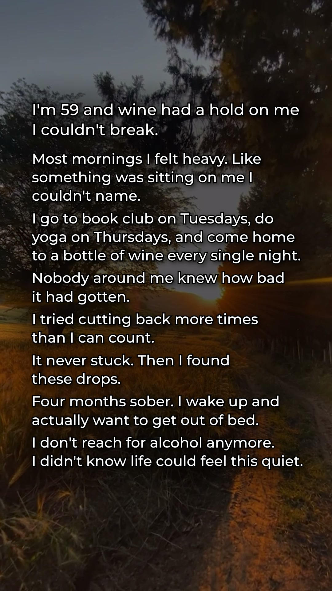Alcohol-free in 7 days.