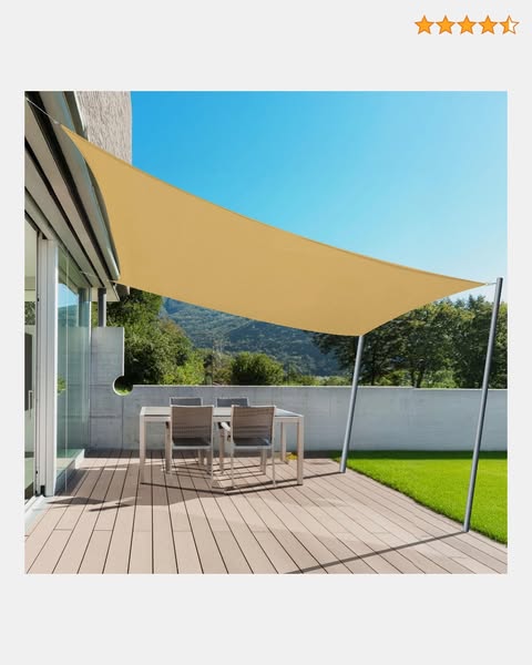 AXT SHADE Voile d'ombrage imperméable - Rectangulaire - 2,5 x 4 m - Protection contre les intempéries - Avec protection UV - Pour terrasse