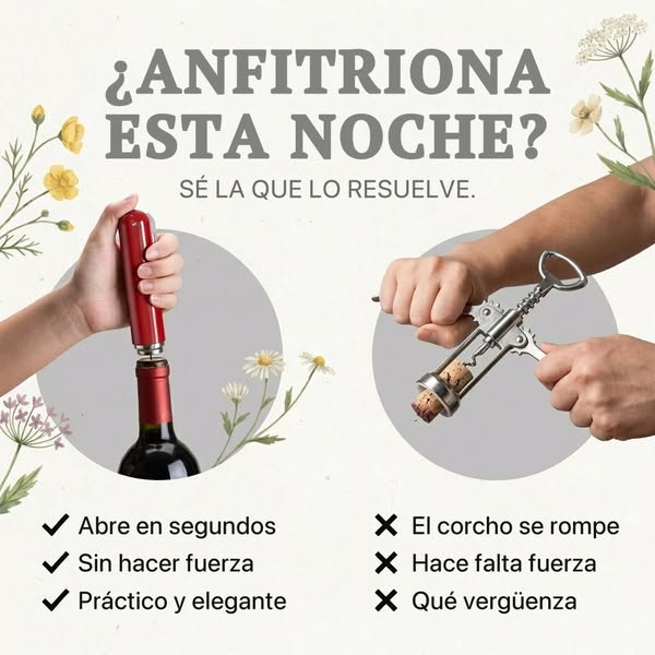 Descorcha con suavidad en unos segundos