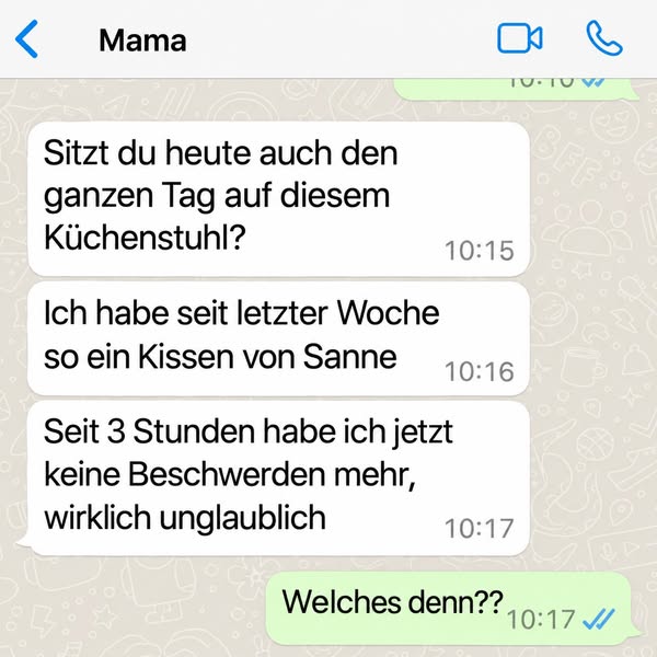 Endlich wieder schmerzfrei sitzen