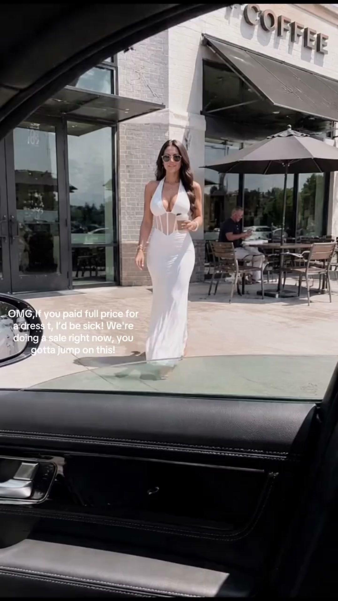 The Elara Mesh Corset Halter Gown