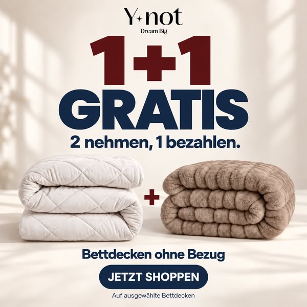 2 Bettdecken, nur 1 bezahlen