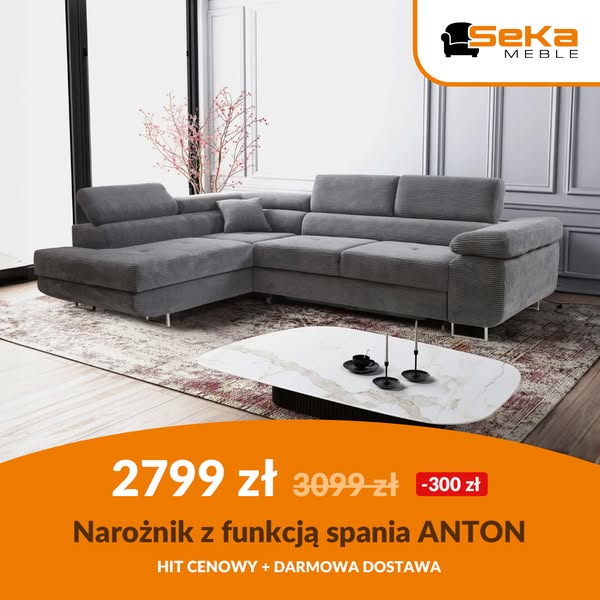 Narożnik Anton tylko za 2799 zł - HIT CENOWY