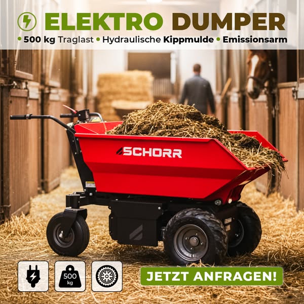 Elektrodumper 500kg - 8 Stunden Laufzeit