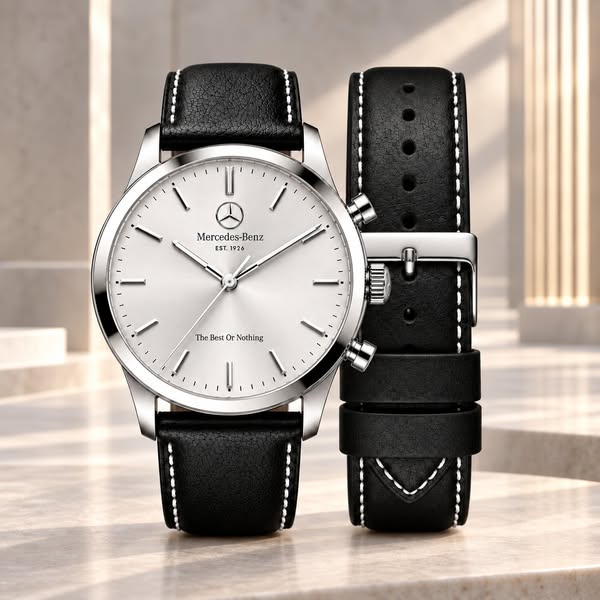 Mercedes Leopard 2026 Leather Strap Watch