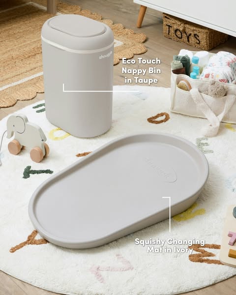 Squishy Changing Mat & Eco Touch Nappy Bin Bundle