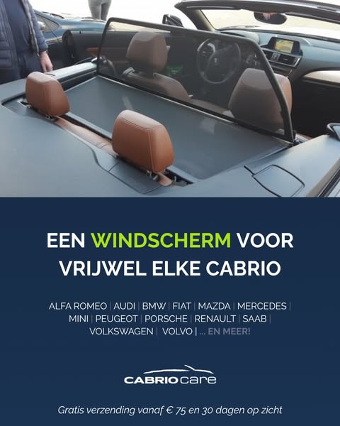 Windscherm voor uw cabrio