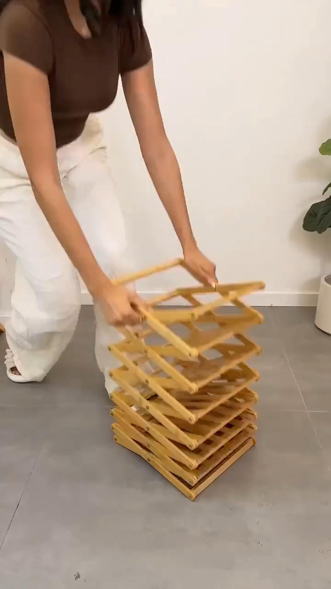 No-Assembly Foldable Shoe Rack