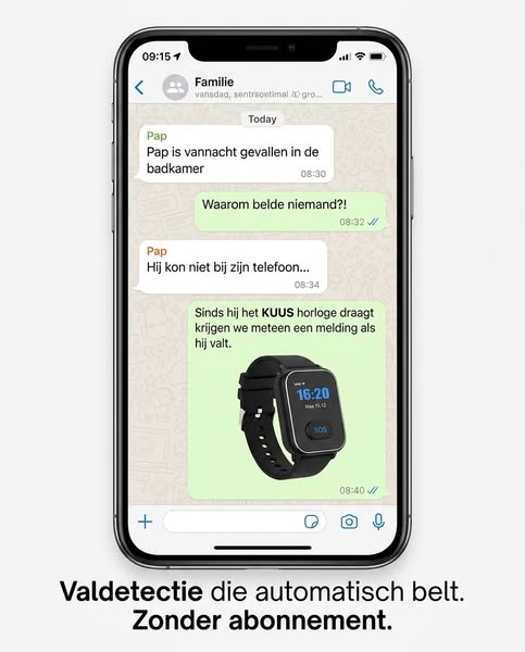 Horloge met valdetectie - zonder abonnement