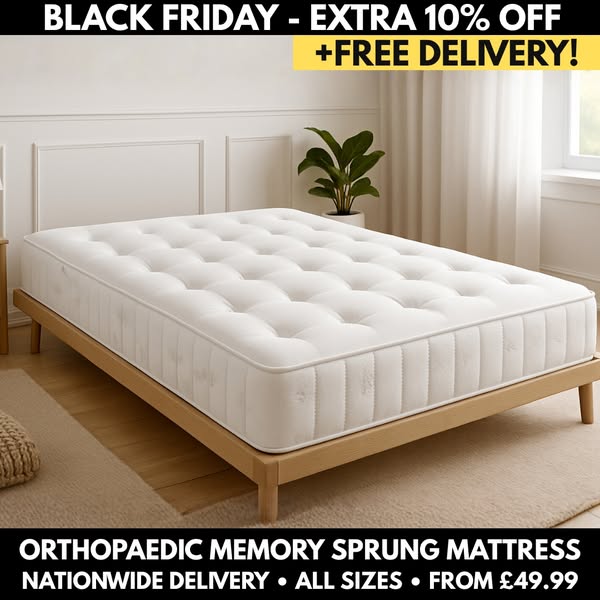 Orthopaedic Memory Sprung Mattress | Sale Price £49.99