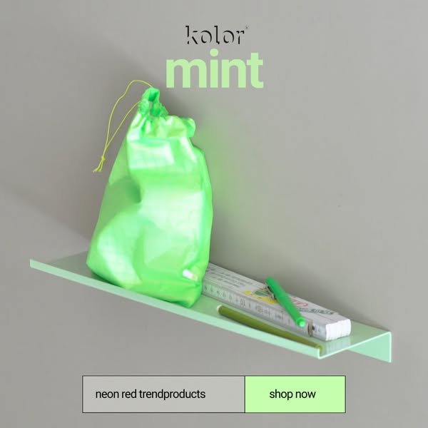 soft mint accents designed for clean and modern interiors. discover the latest trend products by kolor.