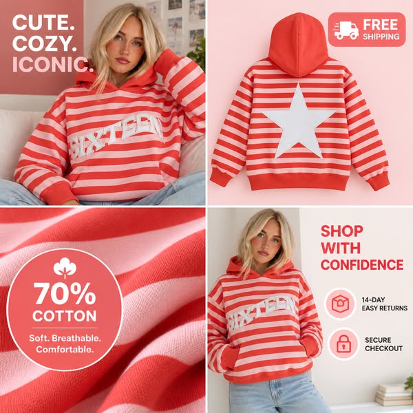 Save $5 on the Striped Star Hoodie