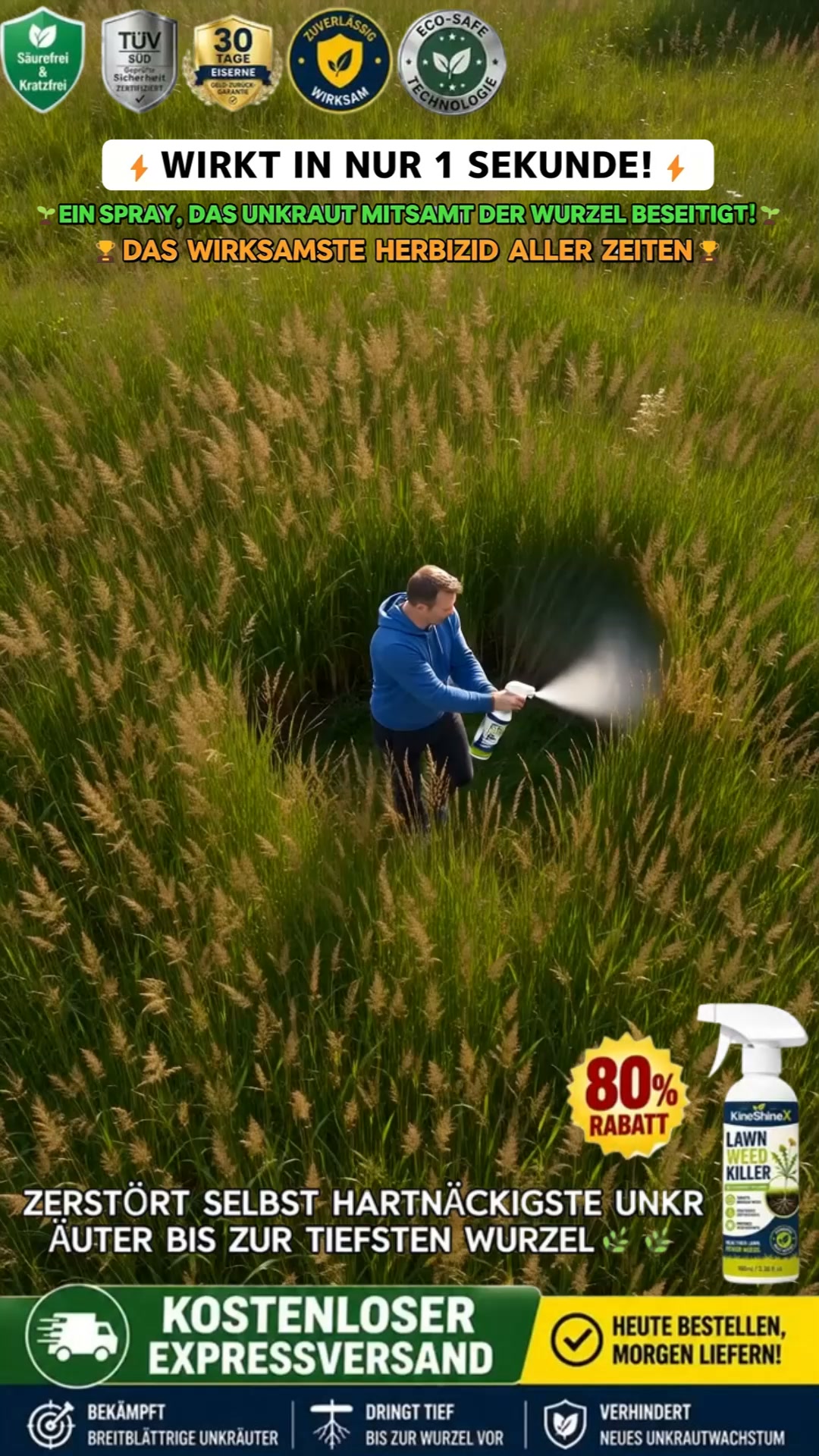 Bis zu 69% OFF! Bio-Unkrautvernichter gegen Bambus & Efeu (2er-Set nur 48 €)