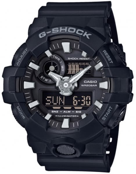 Zegarek męski G-SHOCK GA-700-1BER czarna tarcza 200 m 53,4 mm