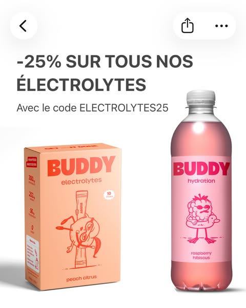 25% sur tous nos électrolytes