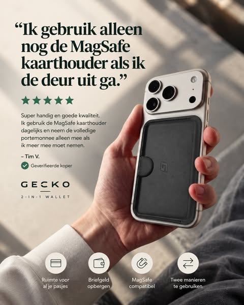 De Gecko MagSafe Portemonnee