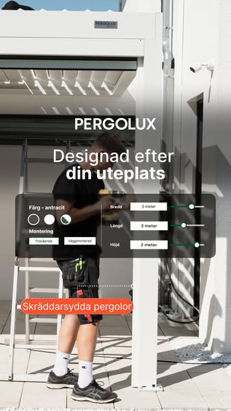 Din mått, din pergola. Testa vår konfigurator!