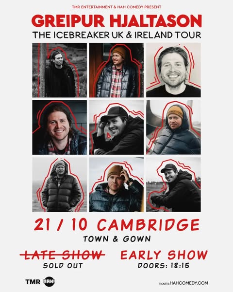 Buy tickets – GREIPUR HJALTASON - THE ICEBREAKER TOUR - CAMBRIDGE (EARLY SHOW) – Town and Gown