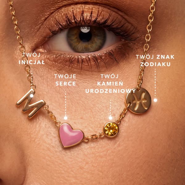 Zaprojektuj swój: inicjał, kolor serca, znak zodiaku