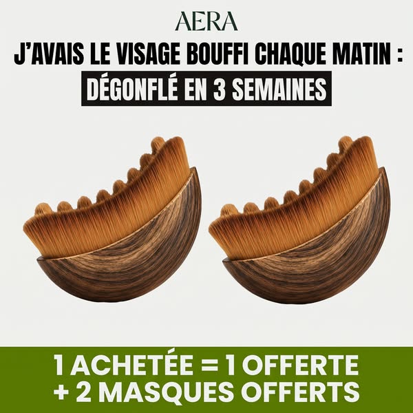 2 minutes par jour = peau plus ferme & moins de gonflements.