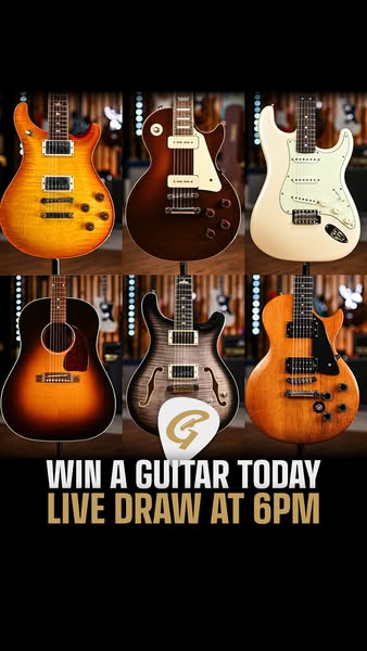 Win a dream guitar today at 6pm