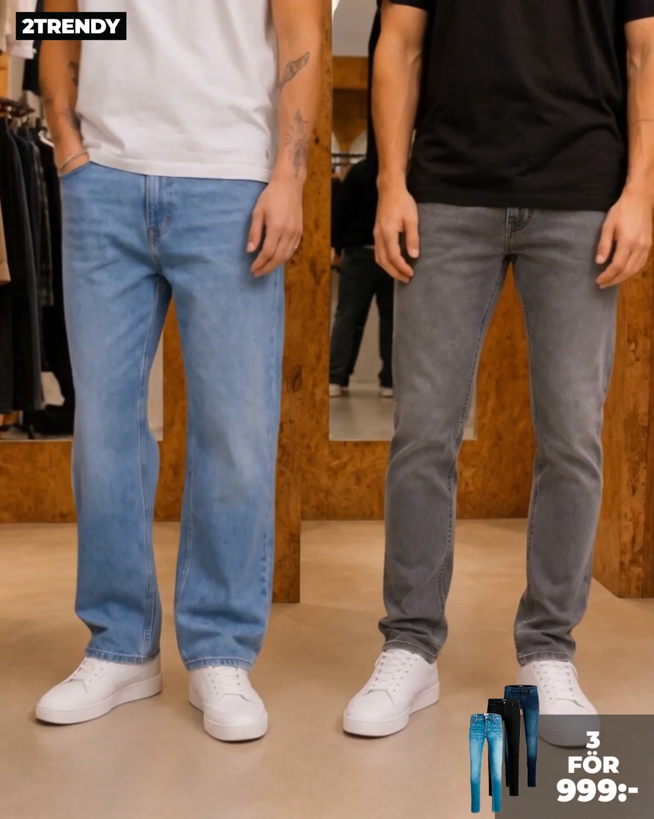 3 PAR JEANS // ENDAST 999 KR