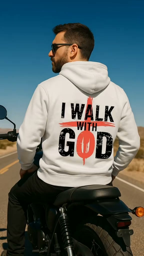 Men’s “I Walk With God” Graphic Hoodie