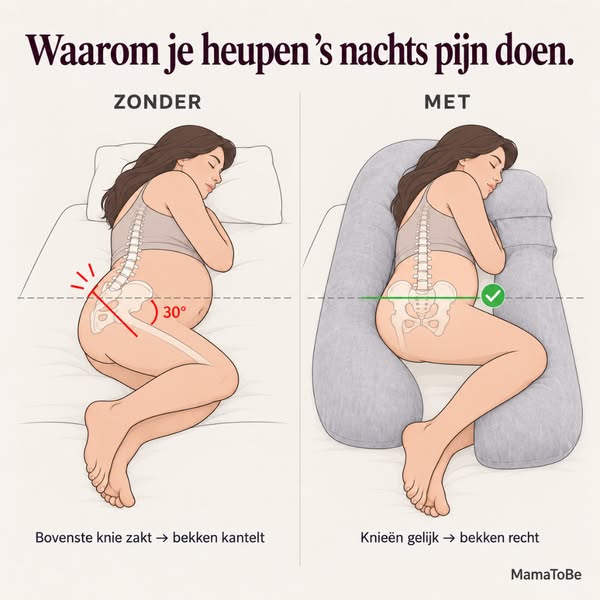 Buik, rug en benen ondersteund