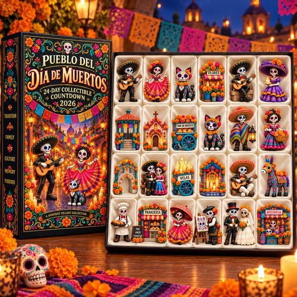 Pueblo del Día de Muertos 2026 – 24-Day Day of the Dead Collectible Co