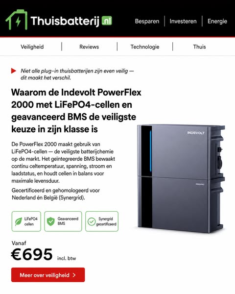 Niet alle plug-in thuisbatterijen zijn even veilig — dit maakt het verschil.